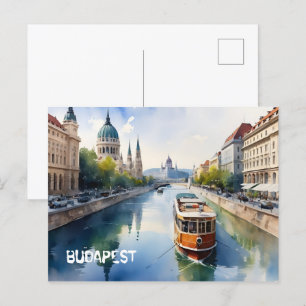 Budapest Aquarellkunst Postkarte