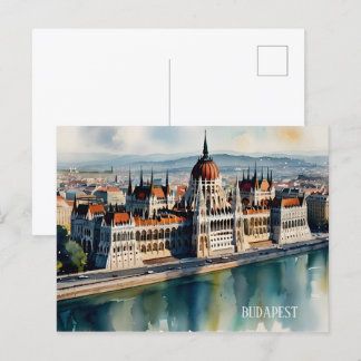 Budapest Aquarellkunst Postkarte