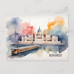 Budapest Aquarellkunst Postkarte