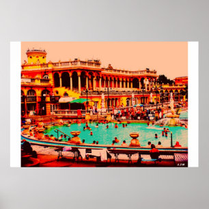 Budapest Bäder Poster
