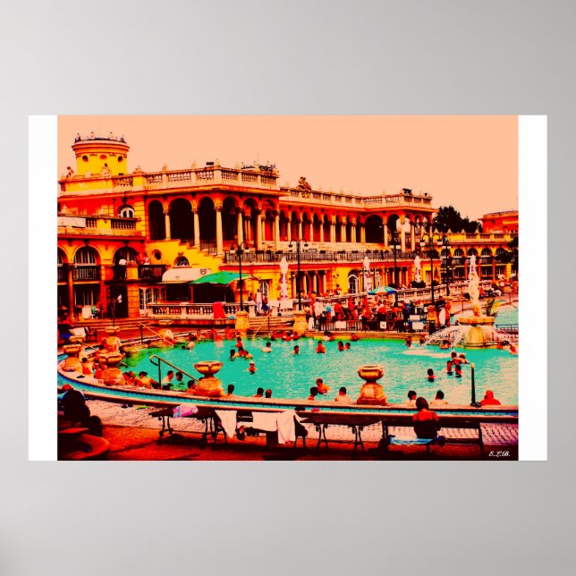 Budapest Bäder Poster (Vorne)