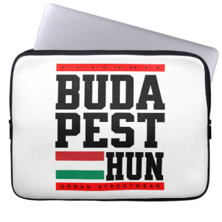 Budapest Coordinates Design Retro-Style Laptopschutzhülle