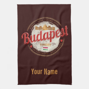 Budapest Design Ungarn Vintages Parlament Geschirrtuch