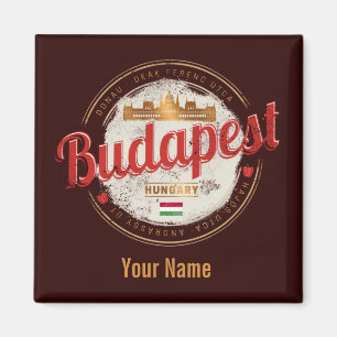 Budapest Design Ungarn Vintages Parlament Magnet