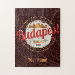 Budapest Design Ungarn Vintages Parlament Puzzle