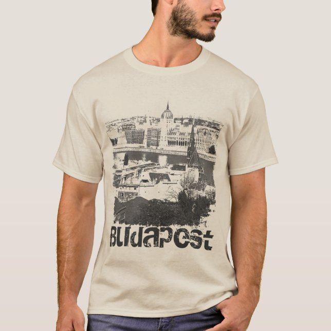 Budapest Distressed Grunge T - Shirt (Vorderseite)