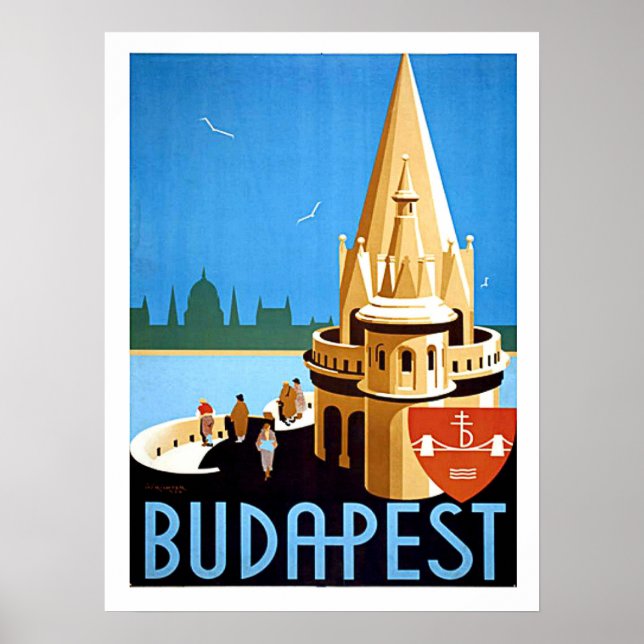 Budapest, Fischerbastion, Jahrgangsreise Poster (Vorne)