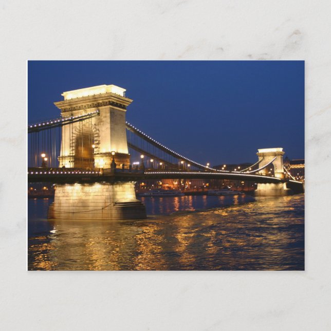 Budapest Hauptbrücke Postkarte (Vorderseite)