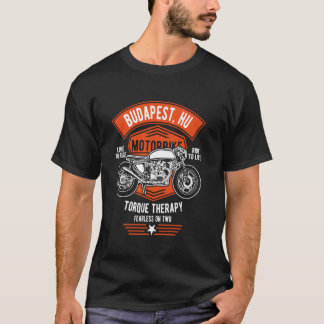 Budapest HU Retro-Motorrad-Design T-Shirt