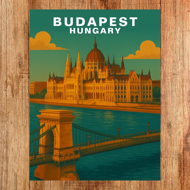Budapest, Hungary Riverside Architecture Travel Postkarte (Budapest, Hungary Riverside Architecture Travel Postcard)