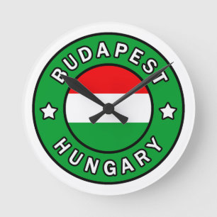Budapest Hungary Runde Wanduhr