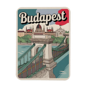 Budapest hungrig Vintag elizabeth bridge Geschenke Magnet