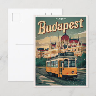 Budapest hungrige Vintage Francis-Brücke Postkarte