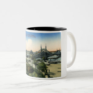 Budapest hungrige Vintage Francis-Brücke Zweifarbige Tasse