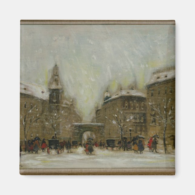 Budapest im Schnee Magnet (Vorne)