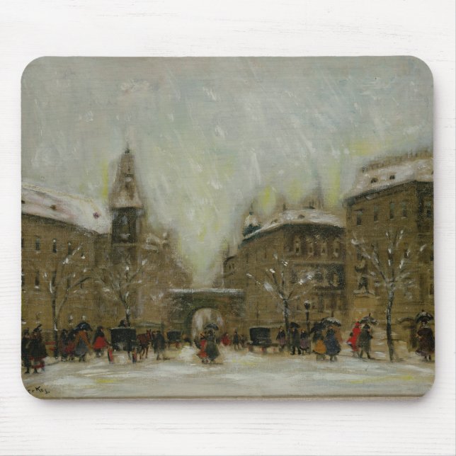 Budapest im Schnee Mousepad (Vorne)