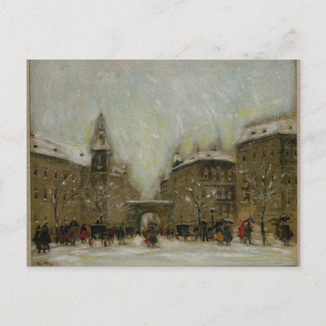 Budapest im Schnee Postkarte (Vorderseite)