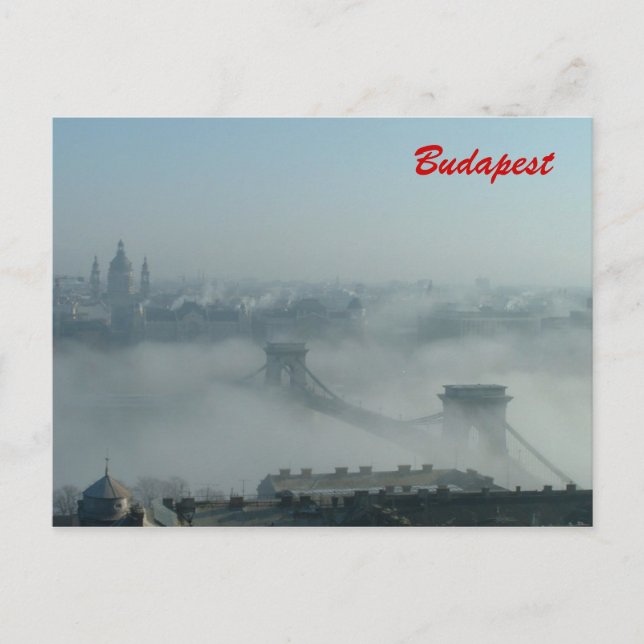 Budapest im Winter Postkarte (Vorderseite)