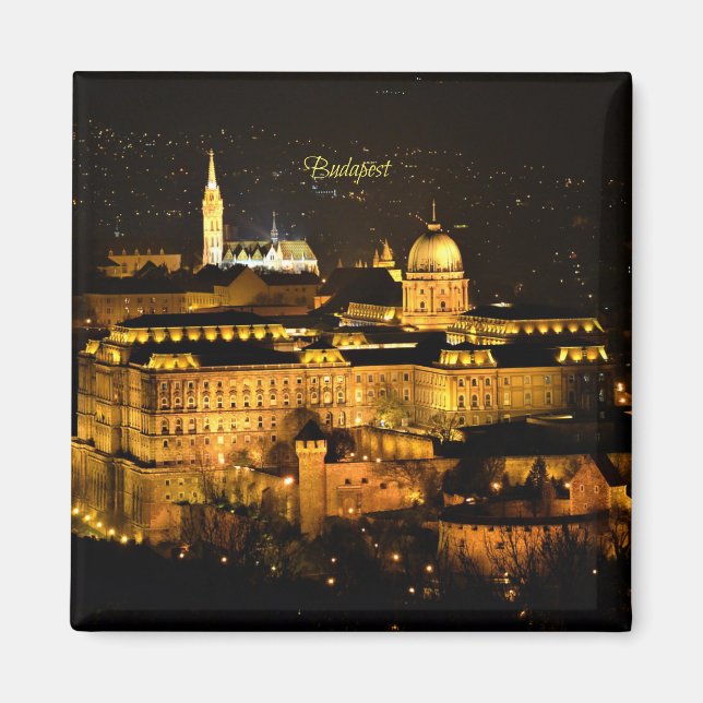 Budapest in der Nacht Magnet (Vorne)