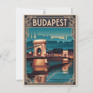 Budapest Kettenbrücke Postkarte