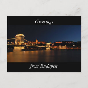 Budapest Kettenbrücke Postkarte
