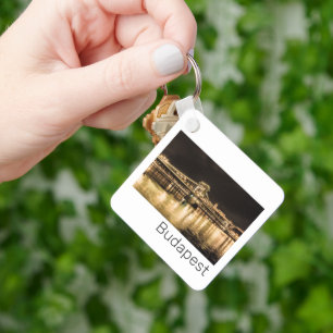 Budapest Kettenbrücke Ungarn Retro Night Vintag Schlüsselanhänger