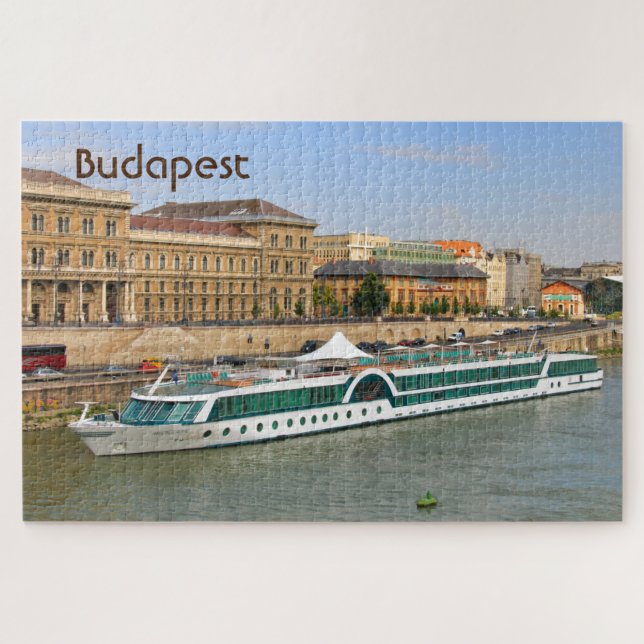 Budapest: Kreuzfahrtschiff auf der Donau, Ungarn Puzzle (Horizontal)
