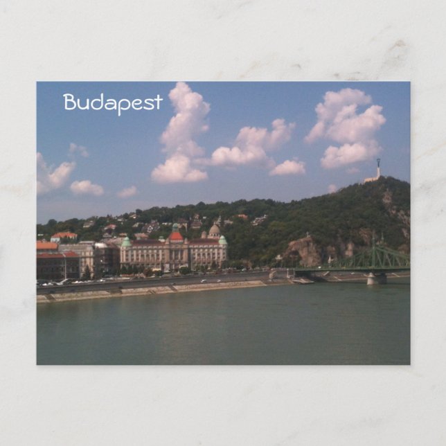 Budapest - Liberty Bridge und Gellert Hill Postkarte (Vorderseite)