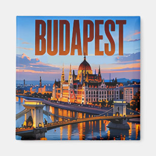 🌉 Budapest Moderne Skyline Stadt Stil 🌉 Magnet