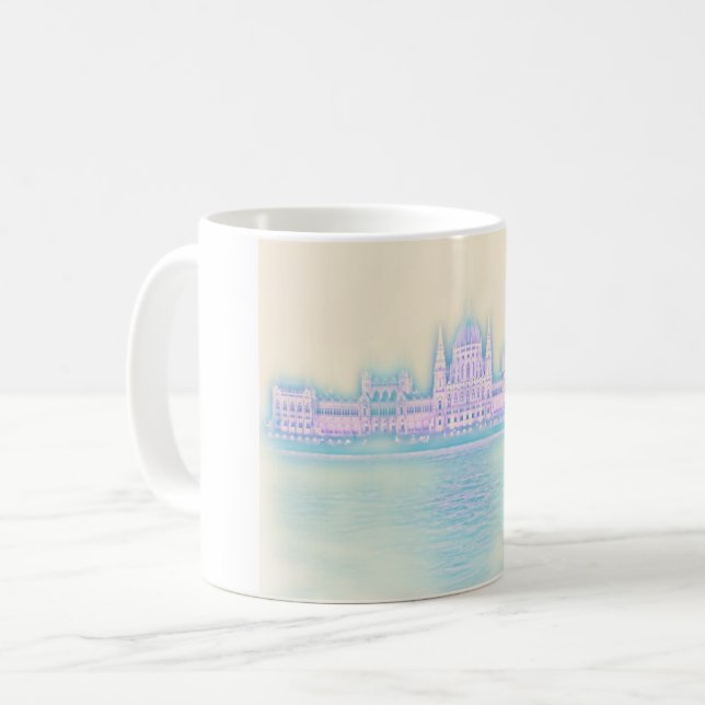 Budapest Parlament Gebäude Ungarn Kaffeetasse (Vorderseite Links)