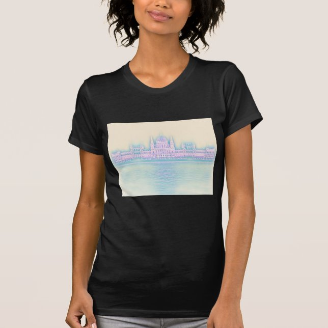 Budapest Parlament Gebäude Ungarn T-Shirt (Vorderseite)