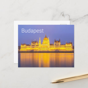 Budapest Parlament Panorama Ungarn Urlaub Feiertagspostkarte