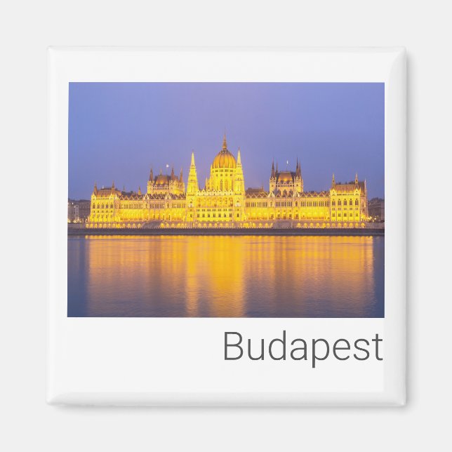 Budapest Parlament Panorama Ungarn Urlaub Magnet (Vorne)
