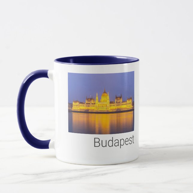 Budapest Parlament Panorama Ungarn Urlaub Tasse (Links)