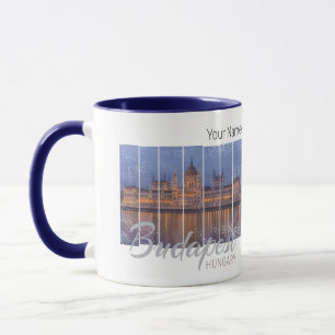 Budapest Parlament Ungarn Vintag Panorama Tasse