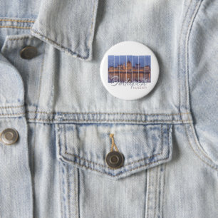 Budapest Parlament Ungarn Vintage Panorama Button