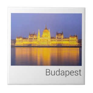 Budapest Parlaments Panorama Ungarn Urlaub Fliese