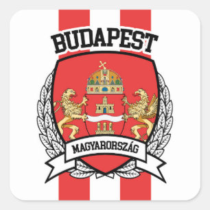 Budapest Quadratischer Aufkleber