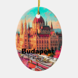 Budapest Reise Postkarten Kunst, Ungarn Reise Post Keramik Ornament