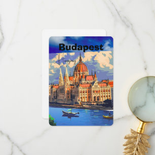 Budapest Reise-Postkartengestaltung, Ungarn Reise- Dankeskarte
