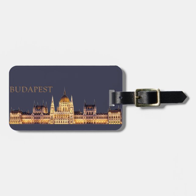 Budapest Reise Souvenir Gepäckanhänger (Vorderseite horizontal)