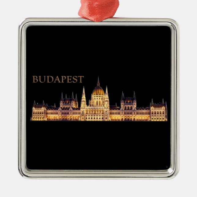Budapest Reise Souvenir Ornament Aus Metall (Vorne)