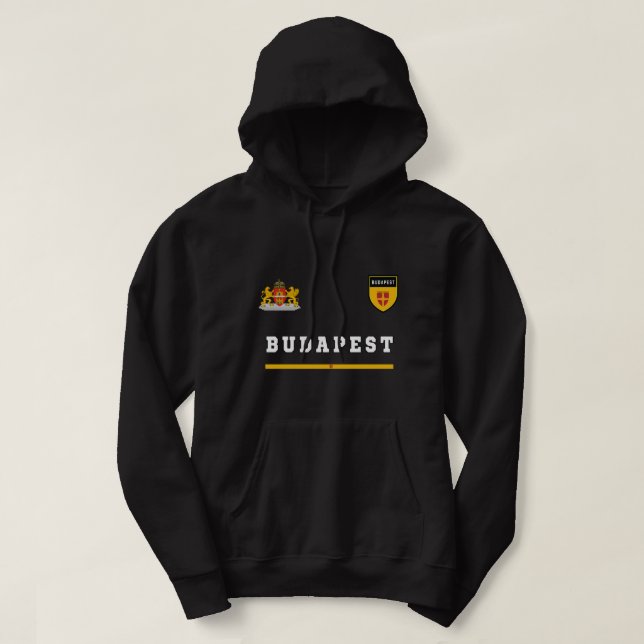 Budapest SportFußball Jersey Flaggenfußball Ungarn Hoodie (Design vorne)