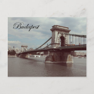 Budapest Széchenyi Kettenbrücke Vintage Postkarte. Postkarte