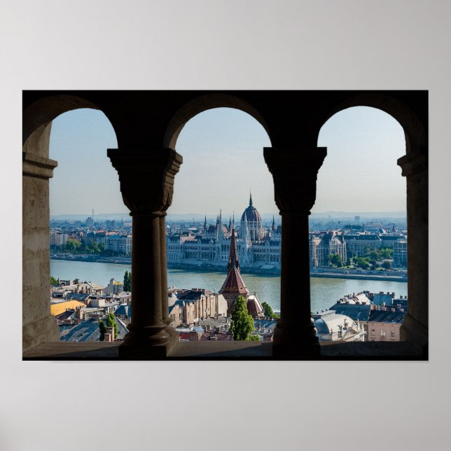 Budapest und das ungarische Parlament Poster (Vorne)