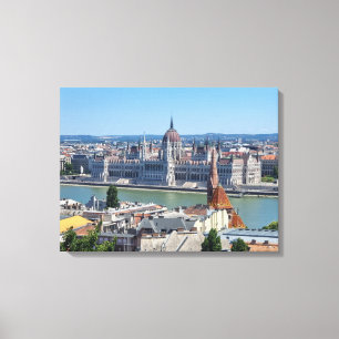 Budapest Ungarisches Parlament Ansicht Leinwand