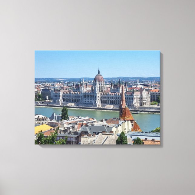 Budapest Ungarisches Parlament Ansicht Leinwand (Vorderseite)