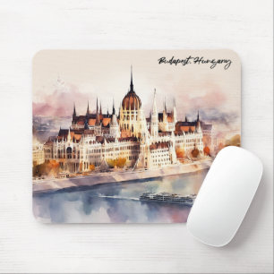 Budapest Ungarn Aquarellmalerei Panoramablick Mousepad