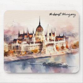 Budapest Ungarn Aquarellmalerei Panoramablick Mousepad