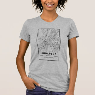 Budapest, Ungarn City Map | Minimalistische Kunst T-Shirt